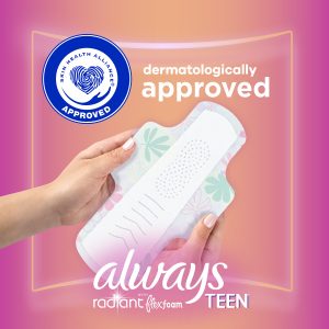 Always Radiant Teen Pad, Regular, Unscented